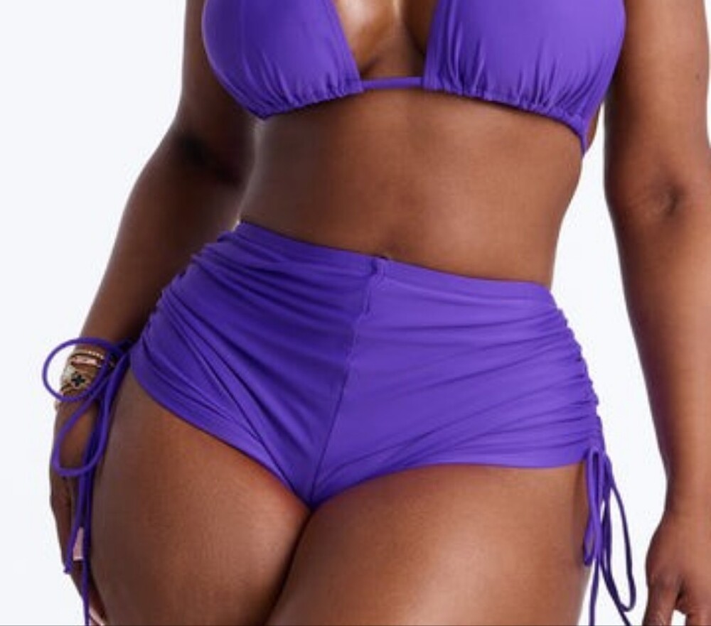 High-Waist Ruched Bottoms - Women's Swim